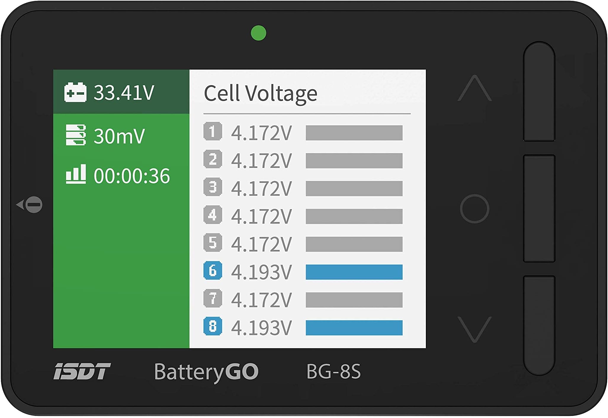 ISDT BattGo BG-8S Battery Meter,Smart LCD Display Digital Battery Capacity Checker,Battery BalanceTester for LiPo/Life/Li-ion/NiMH/Nicd