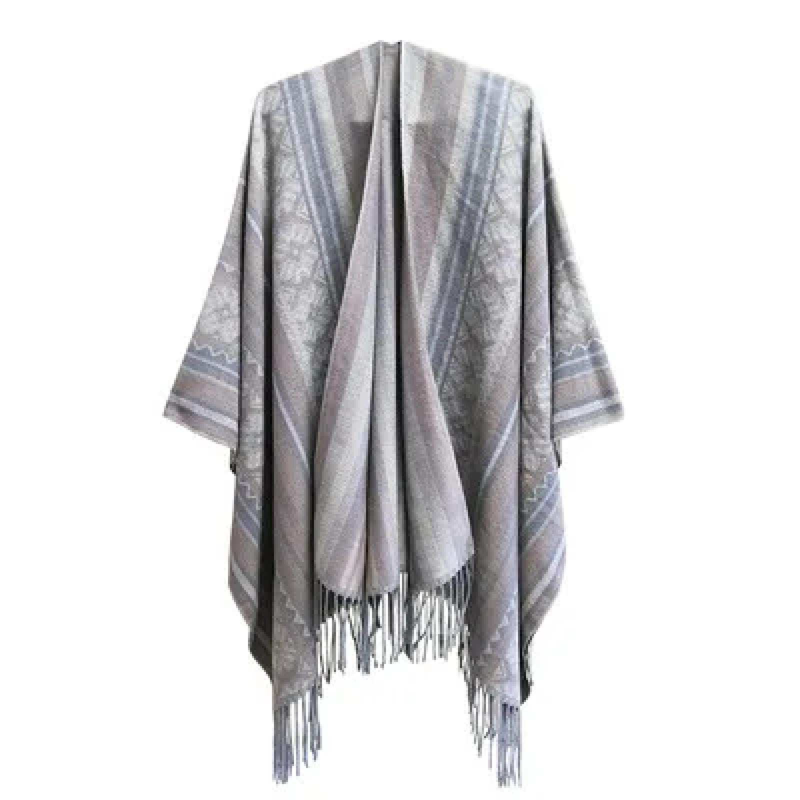 Sciarpa Scialle Invernale Sciarpe Sciarpa con Stampa Geometrica E Nappa, da Donna, Invernale, Calda, Lunga, Avvolgente, Comoda, Boho, Spessa, Coperta