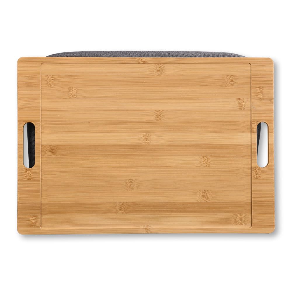 KESPER 77622 - Vassoio per ginocchia in bambù, 45 x 31 cm, altezza: 8 cm