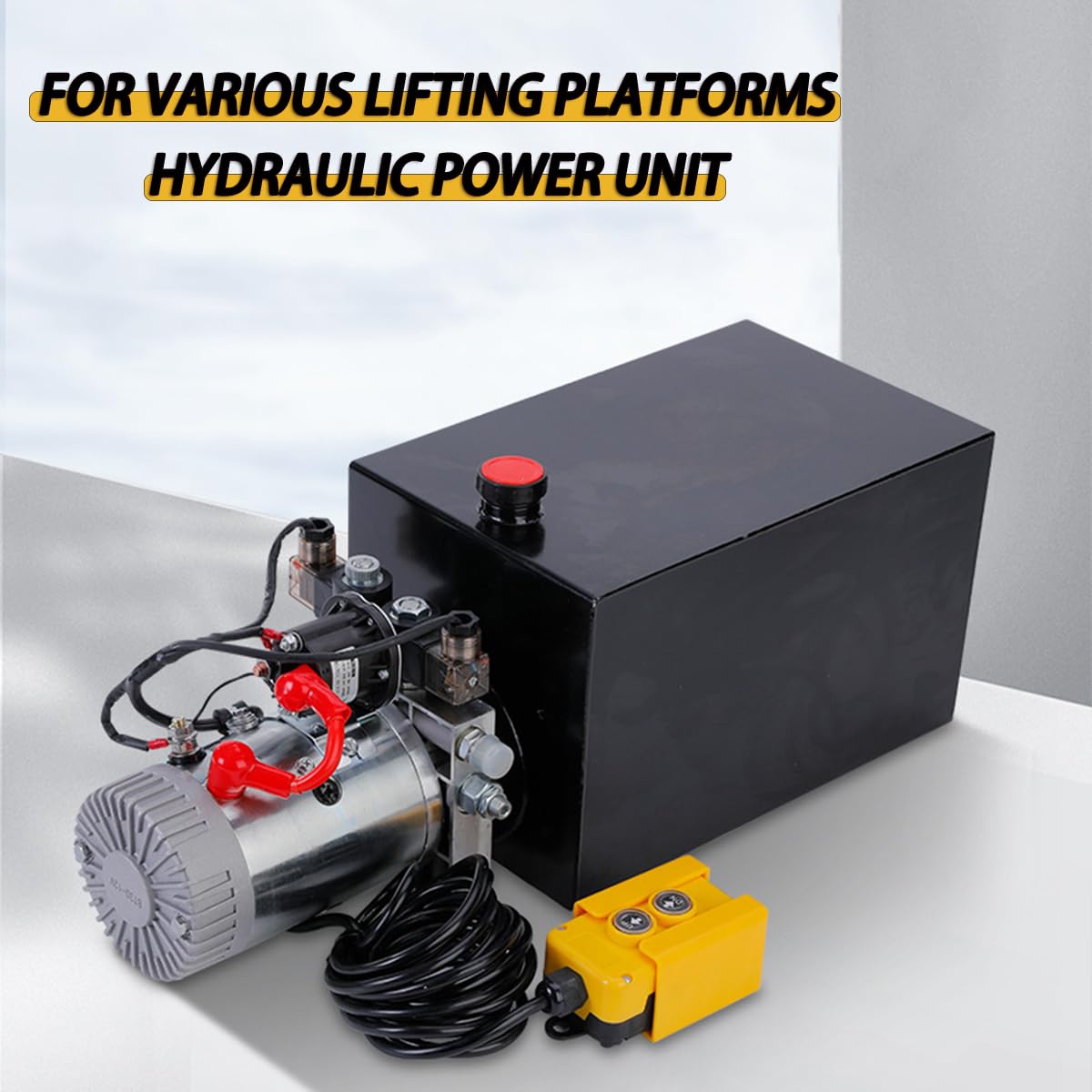 10-litrowa pompa hydrauliczna do przyczep wywrotek, dwustronnego/jednostronnego działania, 12 V DC, do przyczep wywrotek i podnoszenia samochodów