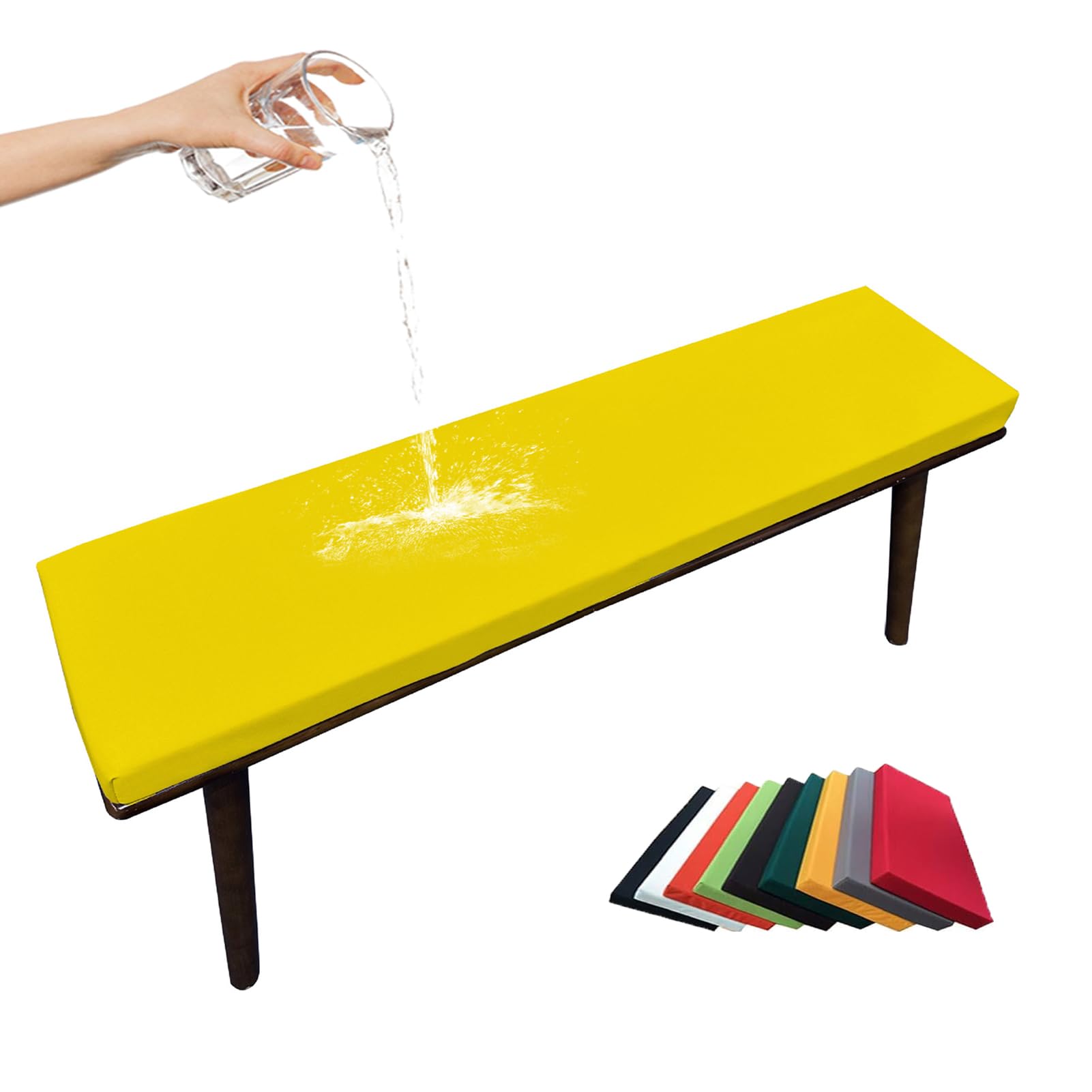 Cuscino per Panca da Pranzo 170x35x5 cm per 2/3/4 posti – Cuscino per Seduta da Esterno con Fodera Rimovibile per Patio, Prato, Giardino, Ufficio e Bar