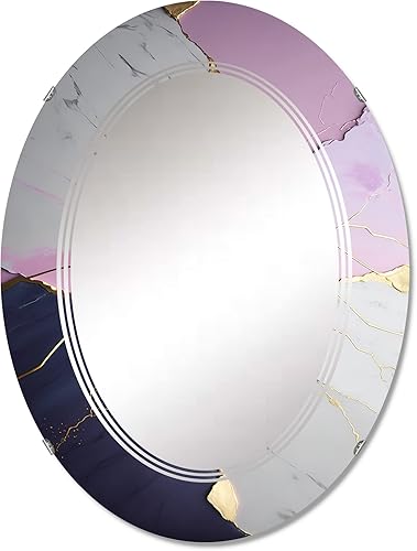 DesignQ Abstract Geode Pink IV- Vanity Mirror, Bathroom Mirrors, Wall Mirrors for Living Room, Bedroom - Oval Mirror - Large 20'x30', 24'x36' DesignQ Abstract Geode Pink IV- Vanity Mirror, Bathroom Mirrors, Wall Mirrors for Living Room, Bedroom - Oval Mirror - Large 20'x30', 24'x36'