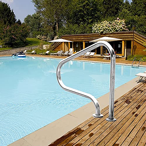 Barandal para piscina de acero inoxidable 304 80x27x80cm miniatura 6