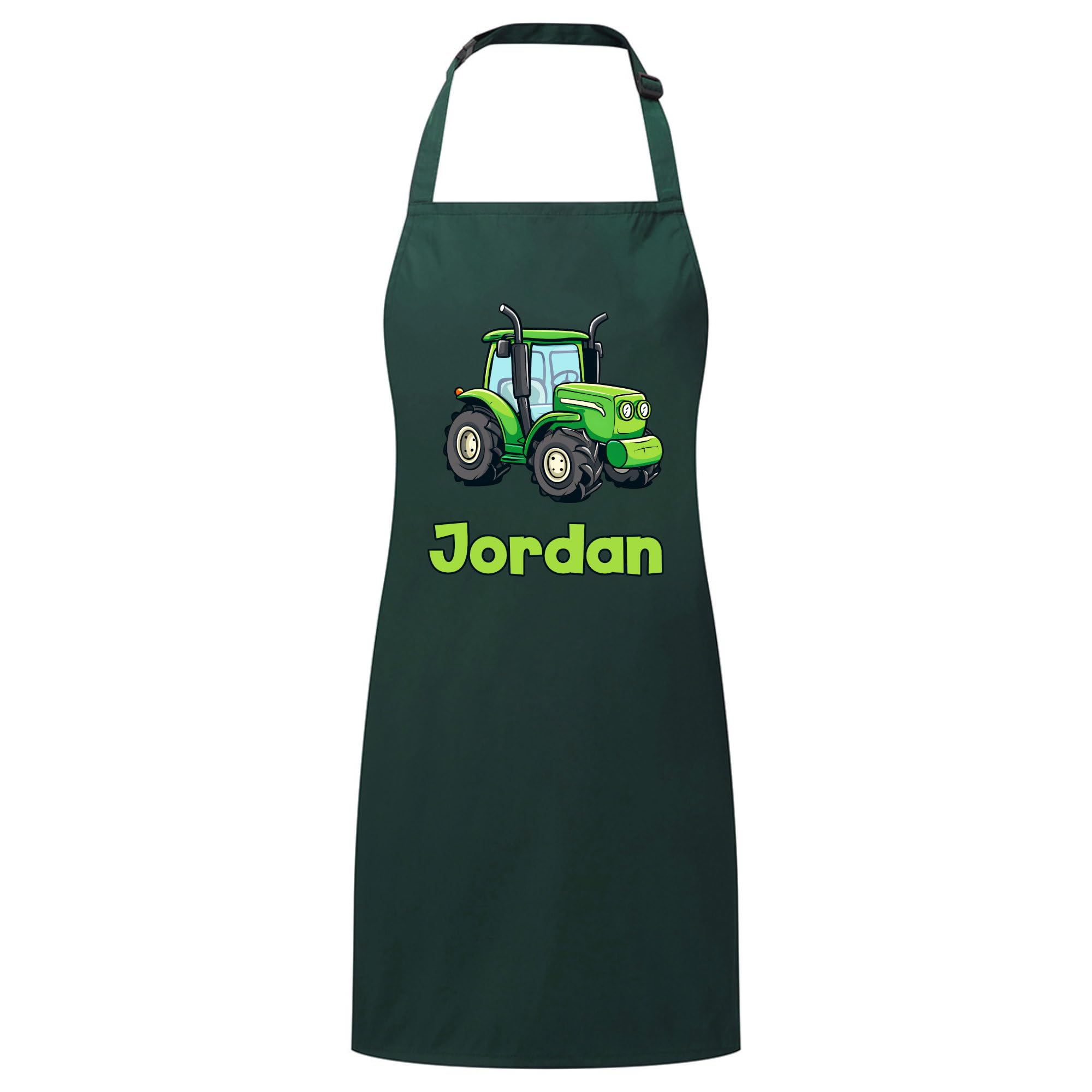 PIXPRINT Personalised Any Name Tractor Waterproof Kids Apron. Craft, Bake, Cook. Boy, Girl, Unisex. Gift