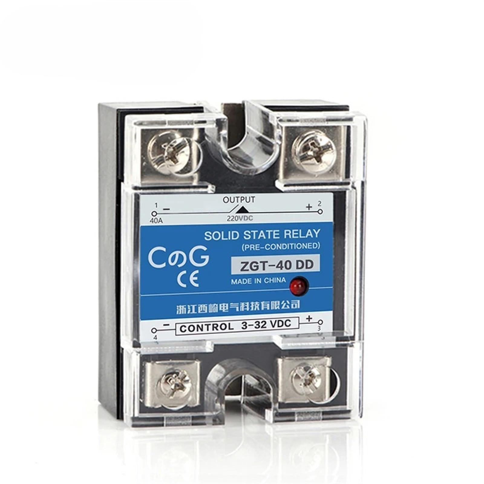 Relé SSR-10DD monofásico CC a CC disipación de calor eficiente para control industrial