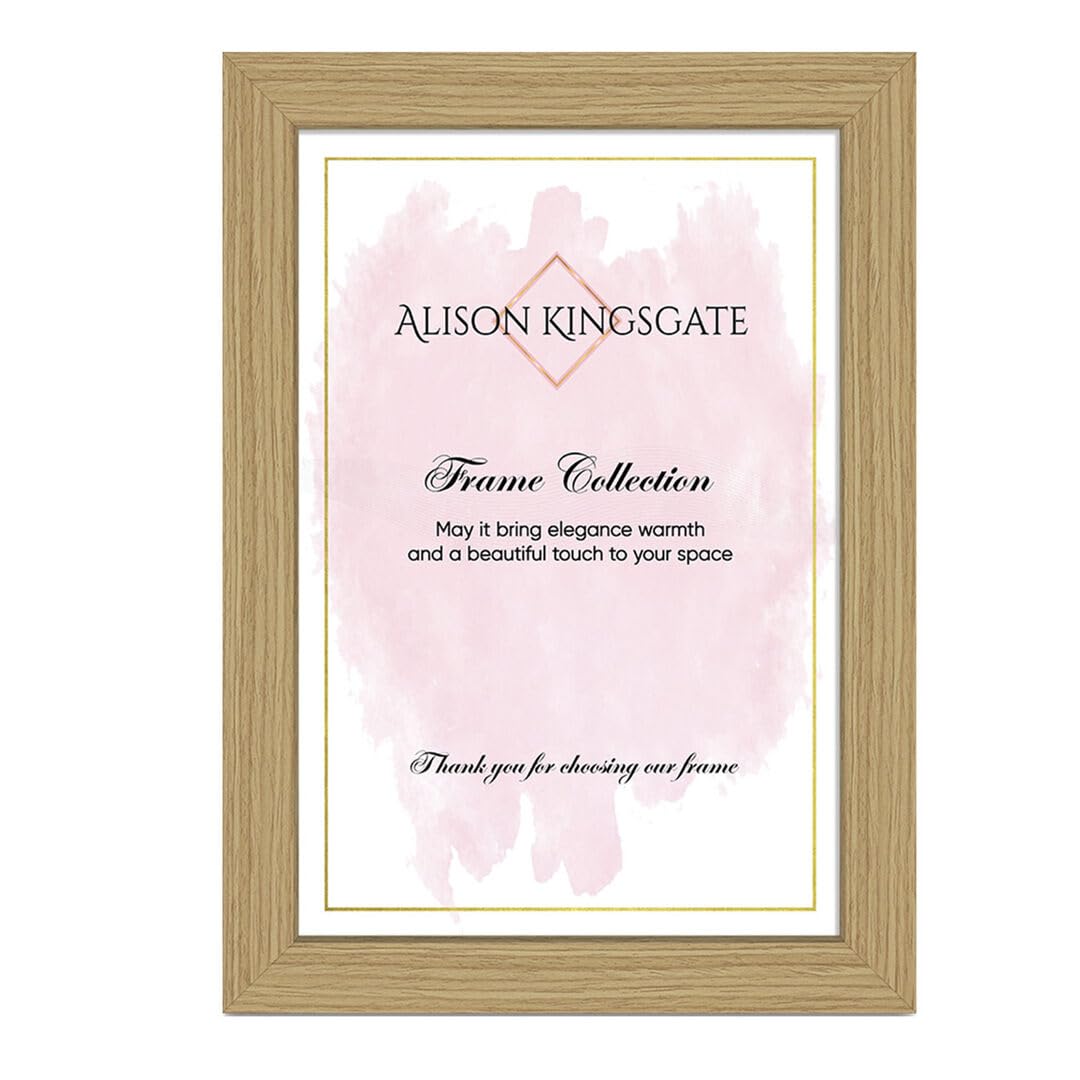 Alison Kingsgate Modern Light Oak Picture Frame for Photos - 17X9
