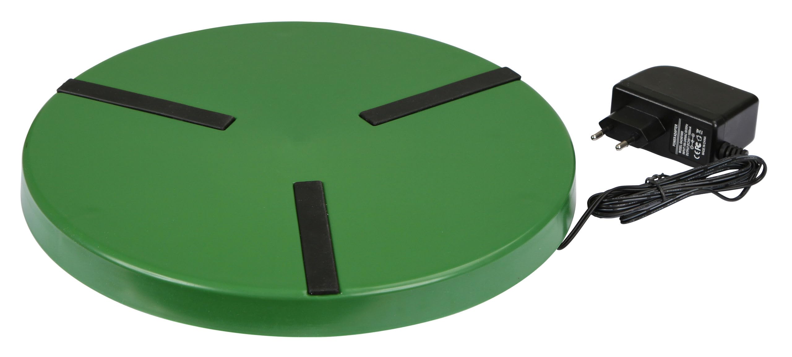 Kerbl Hobbyfarming Piastra riscaldante per abbeveratoi per pollame, 22W,Ø30cm,24V con Alimentatore a Spina, Piastra Antiscivolo, Strisce Antiscivolo, Protezione antigelo Ideale nella stalla Invernale