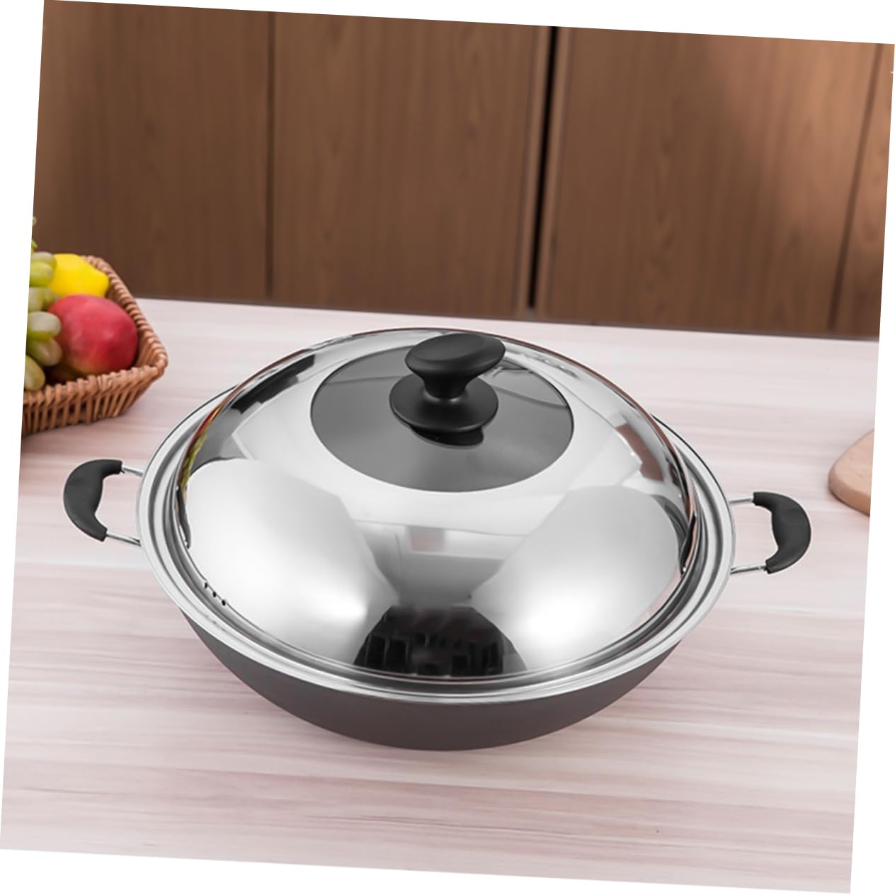 Coperchio Wok 34cm in Acciaio Inox Vista per Cottura