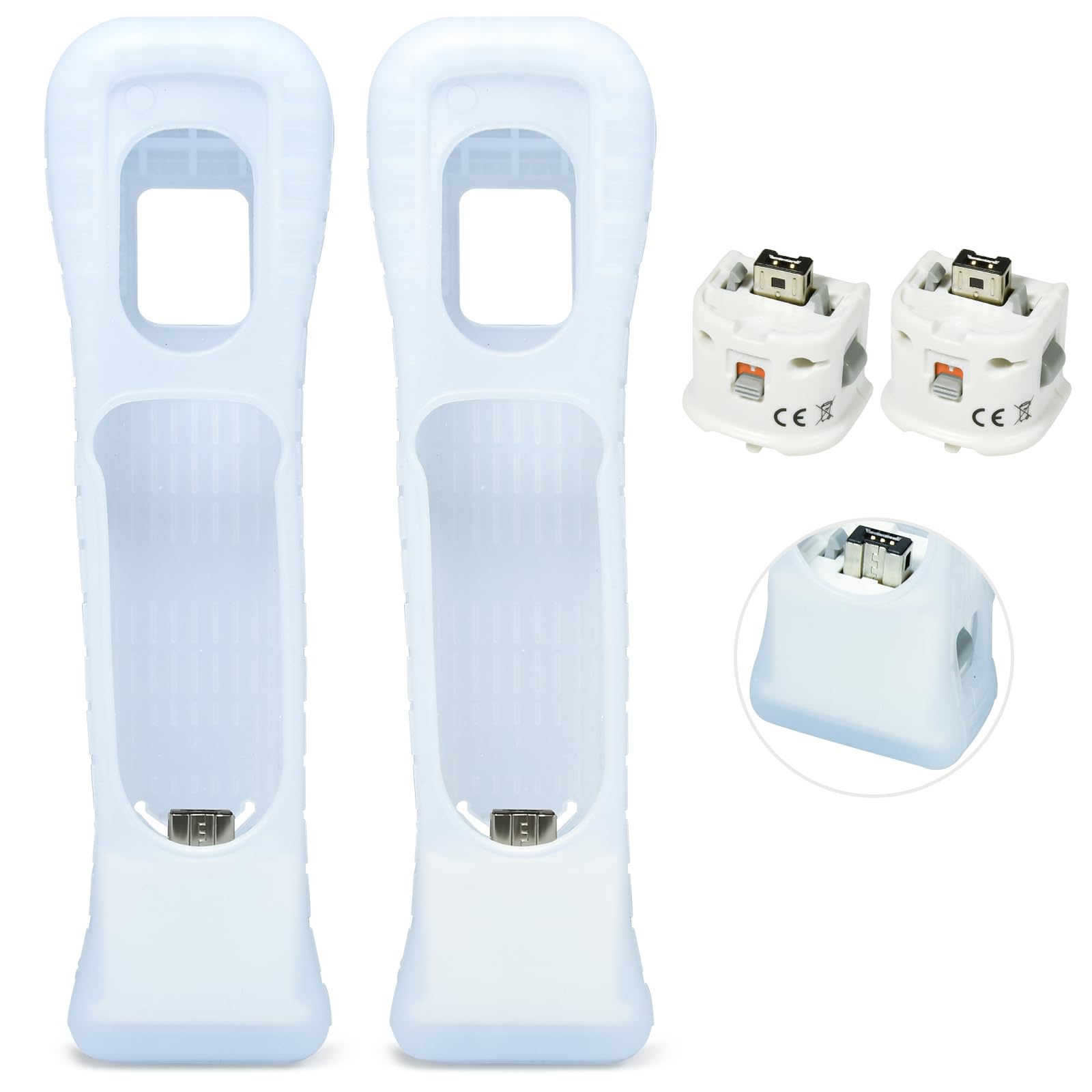 TechKen 2 adattatori Motion Plus con sensore in silicone per telecomando Wii