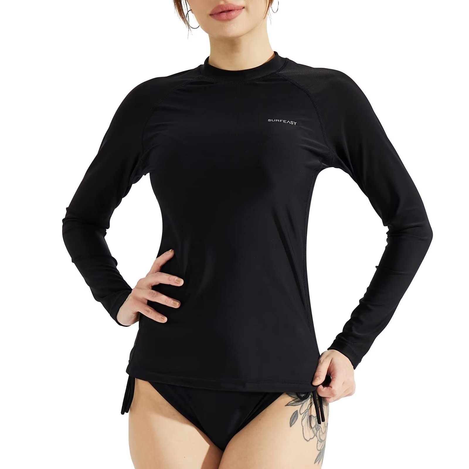 Surfeasywomens Rash Vest Long Sleeve Ladies Sun Protection Swim