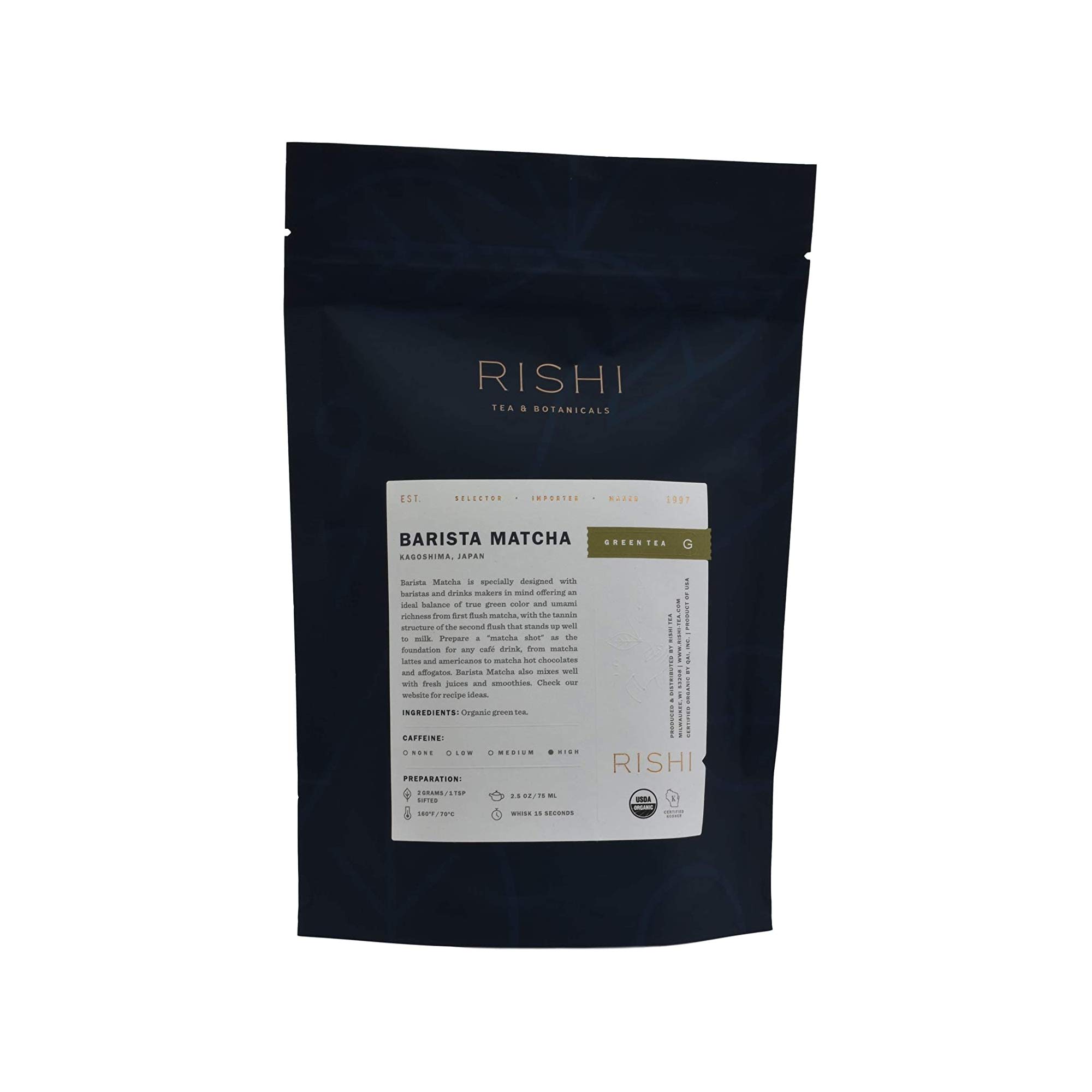 Rishi Tea Teahouse Barista Matcha - Organic Japanese First Harvest Ceremonial Grade Matcha Cafe-Quality Matcha Latte Green Tea — view 5