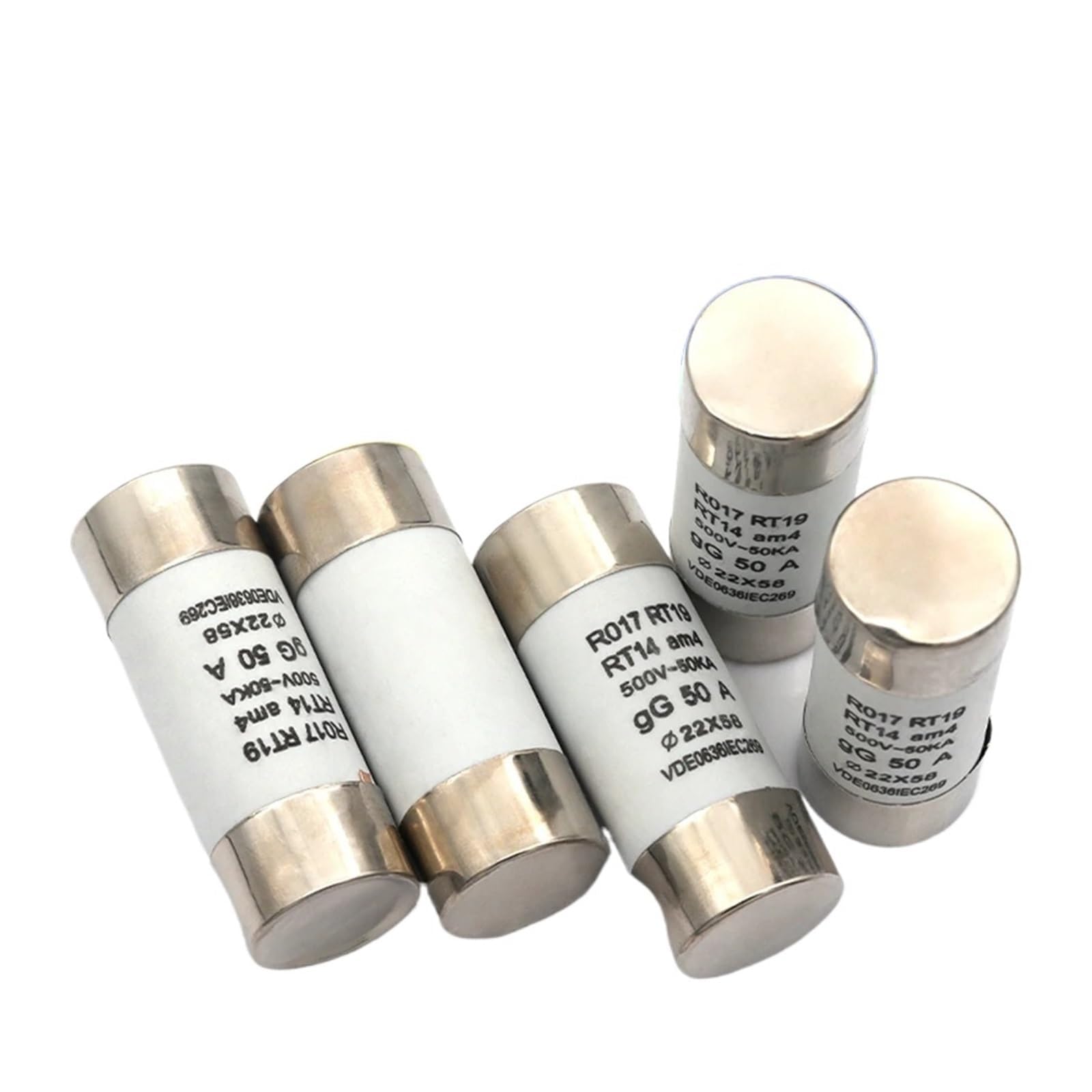 Fusibile ceramico, Base con fusibile ceramico 500V RO17 40-125A RT18 RT14 da 22x58mm(10PC,40A)
