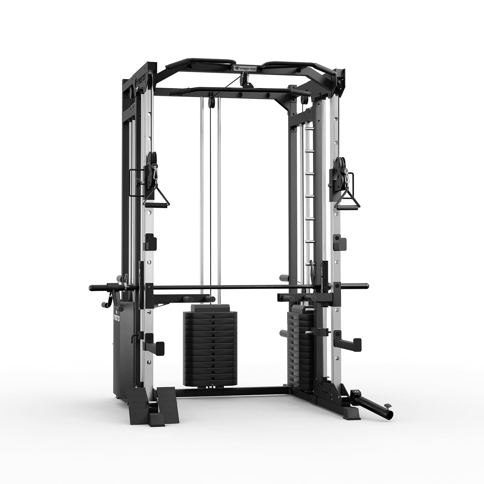 Smith Machine Model S 9000, Appareil de Musculation Complet, entraînement de Tous Les Groupes Musculaires, Haute résistance, Home Gym, 135x147x217 Cm