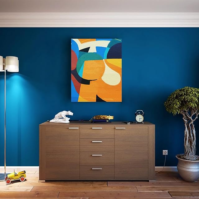 Foto 4 de 8 de Artnapi Pintura por números para adultos con marco, DIY pintado a mano, sinfonía de colores