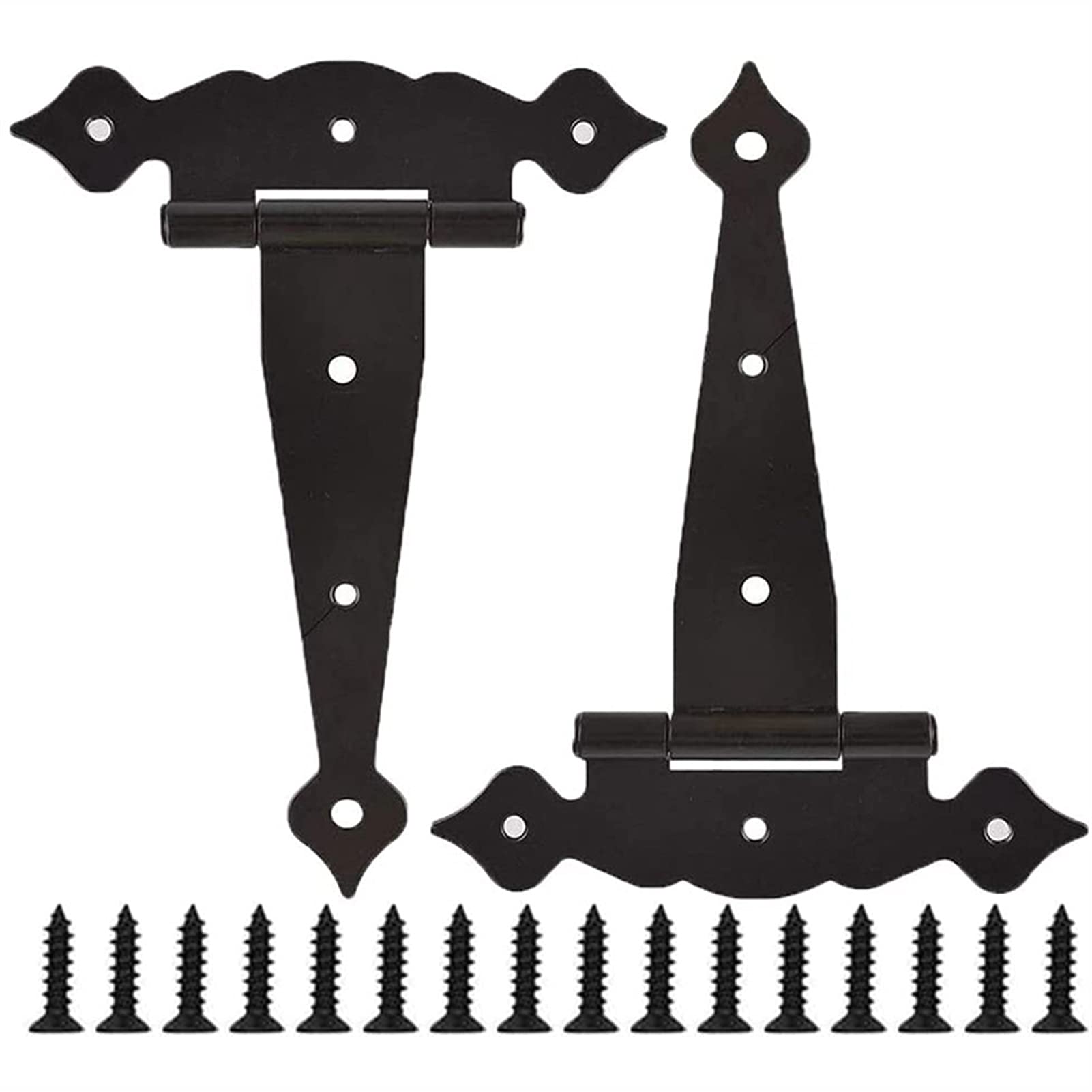 Nvsfzgiyg Nero 8-Inch Alloy Material Hinges, Rugged, Suitable For Wooden Fence, Barn Door