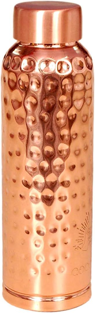 Copper-Master: Leak Proof Ergonomic Design Matt Finish Pure Copper Bottle, Storage Water, 900 Ml