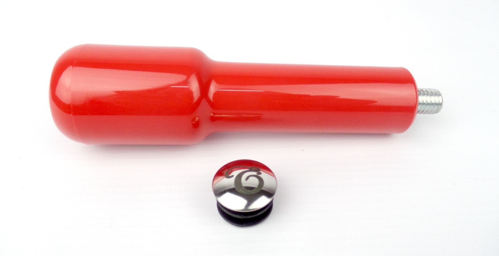 Edesia Espress Plastic portafilter Handle, M10 + Chrome Plug, Red