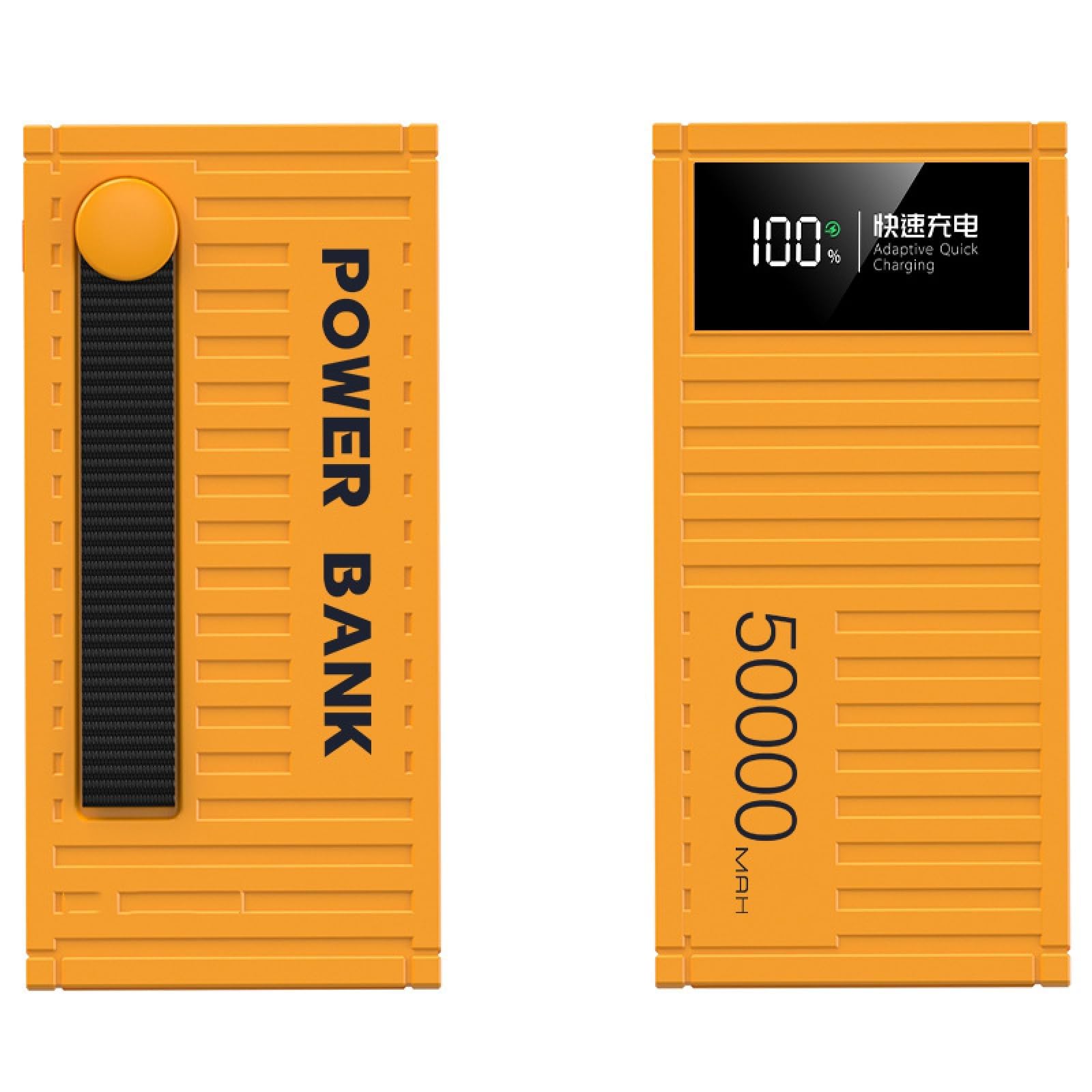 Powerbank Powerbank/66 W Super szybkie ładowanie 20000/30000/50000 mAh Cyfrowy pojemnik z wyświetlaczem Powerbank Zewnętrzny zasilacz mobilny o dużej pojemności, żółty, 30000 mAh