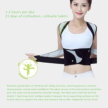 Amazon.co.jp: 姿勢矯正器の背中の痛み、首の背中と肩の痛みの