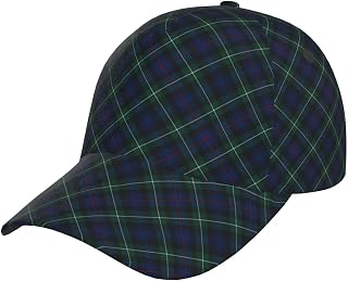 Clan Scottish Tartan Plaid Pattern A Fashionable and Portable Curved Brimmed Baseball Cap Suitable for Sports