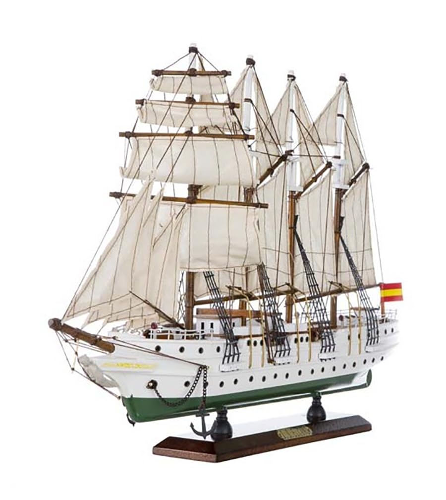 Maqueta montada Juan Sebastián Elcano, Fabricada de Forma Artesanal, Largo 73 x Alto 48 x Ancho11,5 cm,