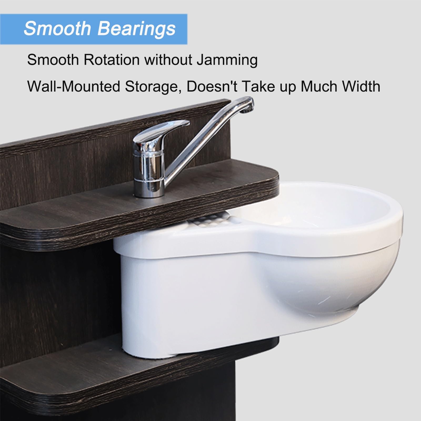 Giratorio Fregadero Camping, Lavabo Caravana con Grifo, Fregadero Cocina de Acrílico, Incluye Desagüe, Apto para Bar, Cocina y Autocaravana