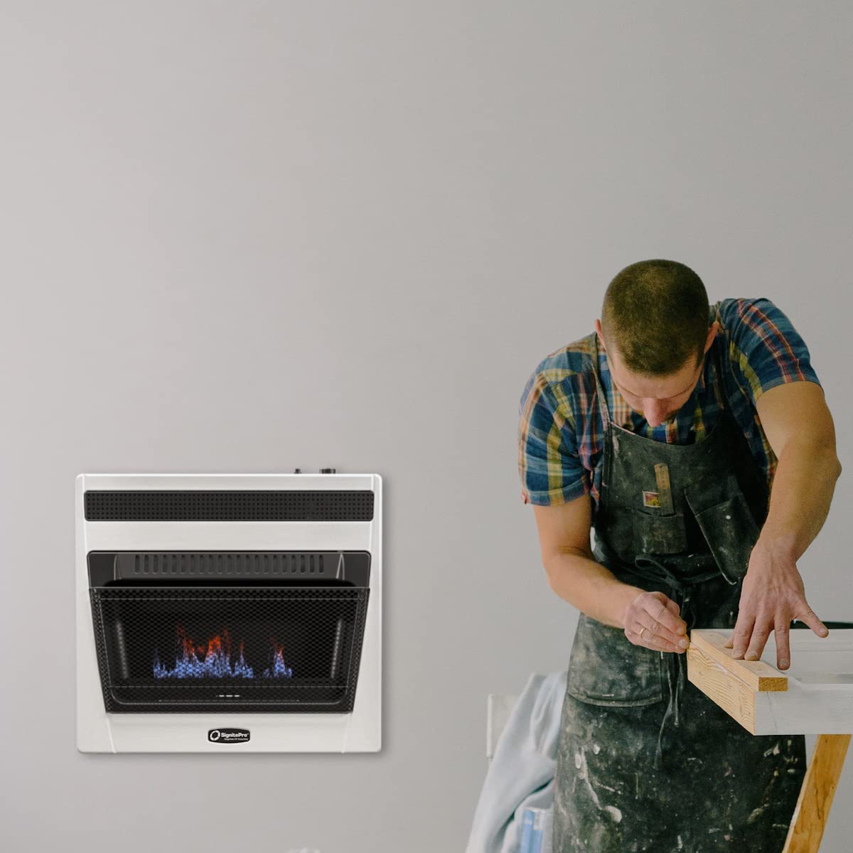 Blue Flame Natural Gas Room Heater 30k BTU Ventless Gas Heater with