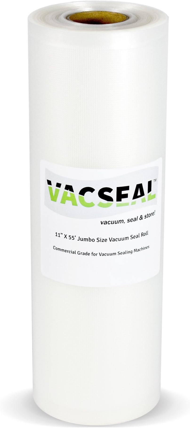 VacSeal 11" x 55' JUMBO Size Roll of Commercial Grade Vacuum Sealer Food Saver Bags