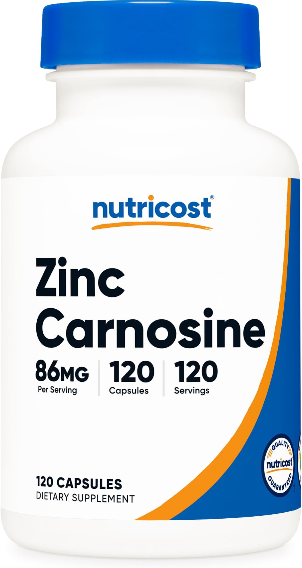 Zinc LCarnosine 37.5mg per Capsule, 90 Vegan Capsules, 3 Months Supply, Zinc