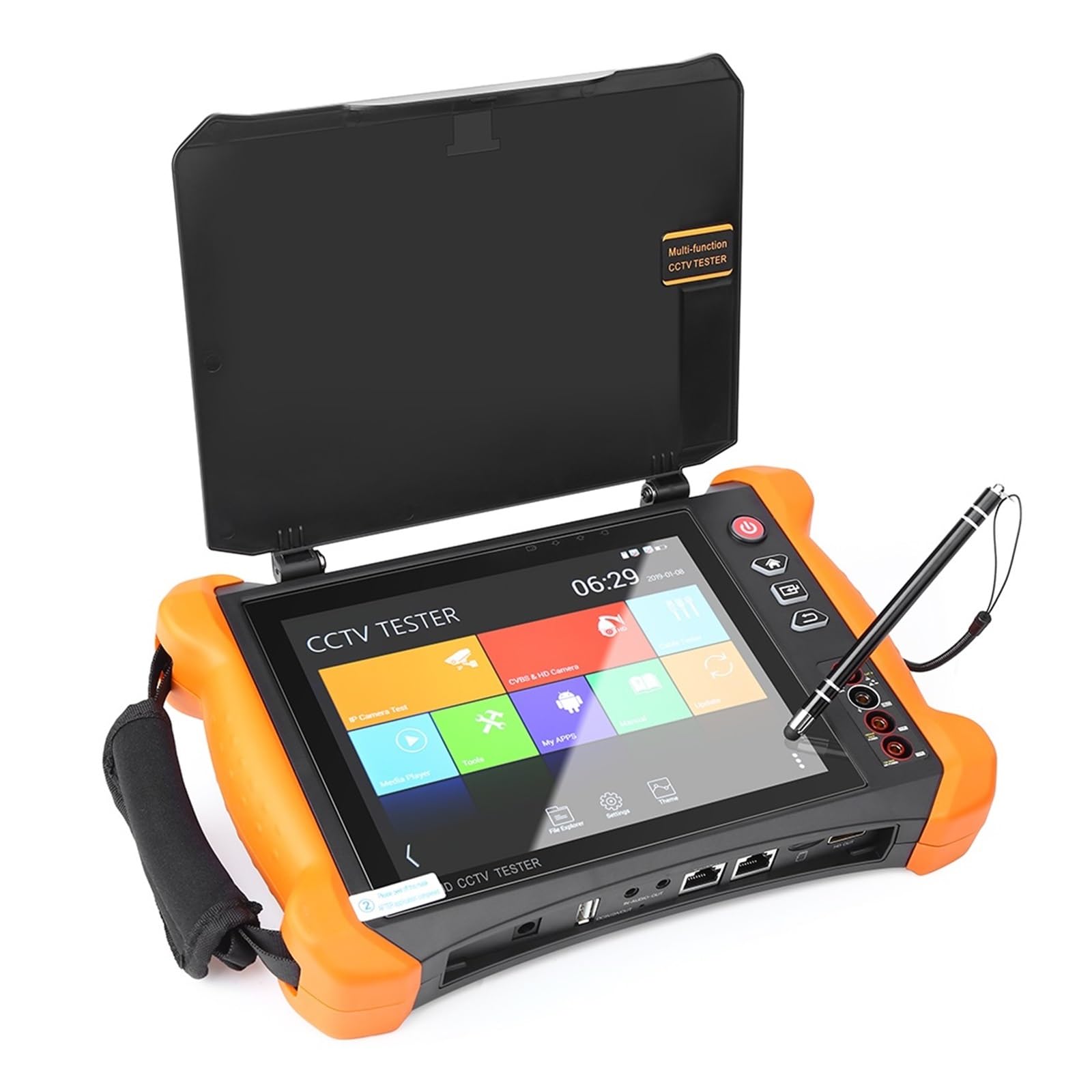 CCTV Tester, 4K CCTV Camera Tester IPS Touch Screen 2k Monitor IP Support OPM VFL TDR Features POE H.265(X9-MOVTADHS)