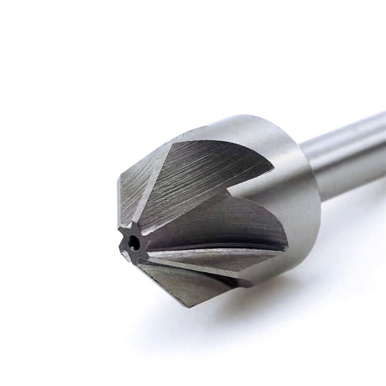 1 szt. Wiertła stożkowe 60 stopni frezy fazujące, 6-50 mm HSS 6/8 flet ze stali szybkotnącej Wiertła stożkowe 6-50 mm Narzędzie do cięcia fazującego(45mm(60 degrees))
