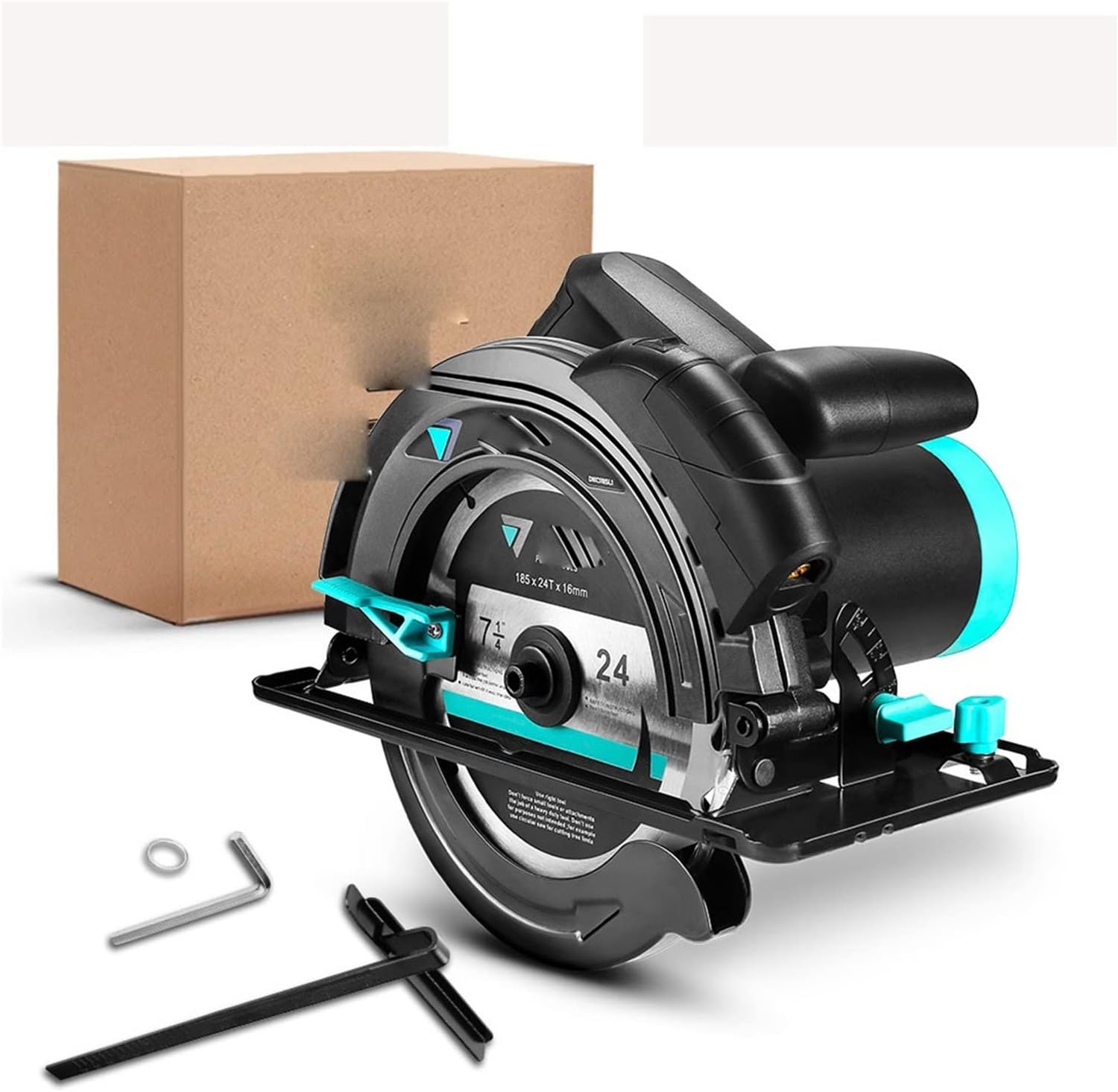 Electric Circular Saw 185mm/1500W Multi-Function Cutting Machine Electric Tool with Auxiliary Handle/Rail