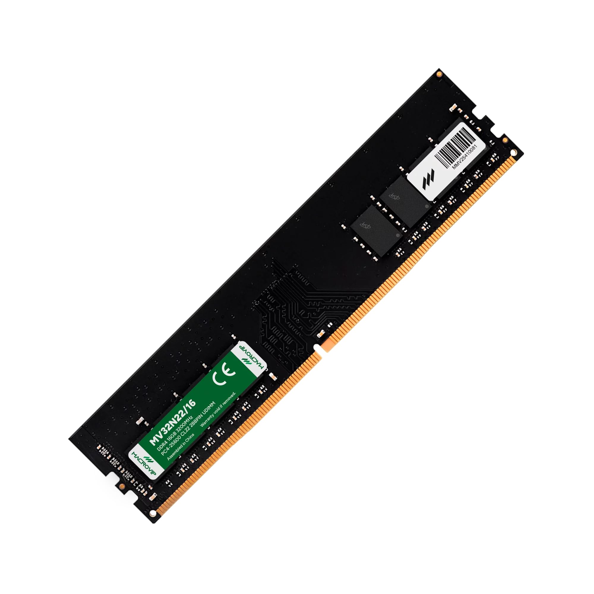 Memória RAM Macrovip DDR4 16GB 3200 MT/s CL22 Preto MV32N22/16