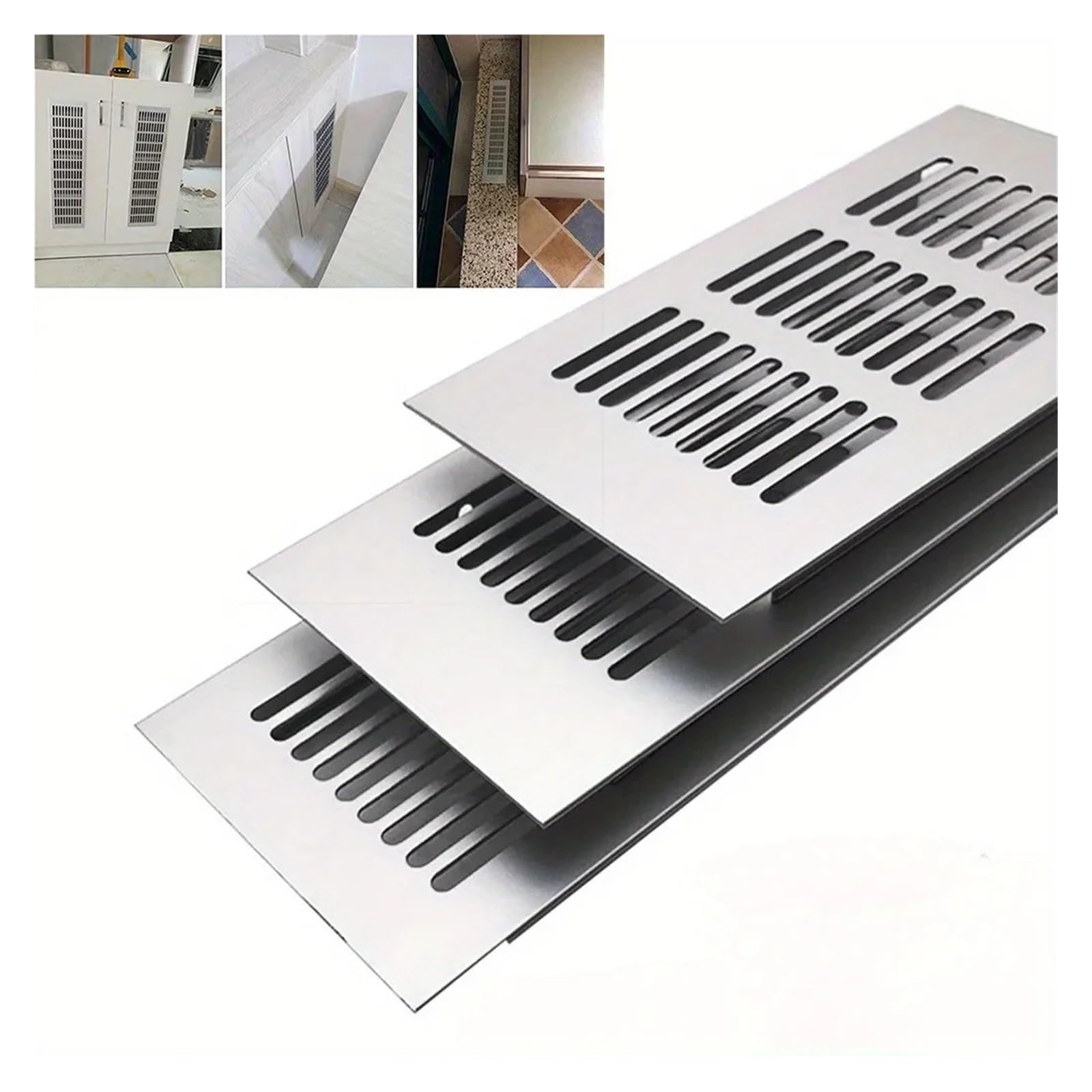 Griglia Aerazione Griglia di ventilazione in alluminio da 2 pezzi 80 mm