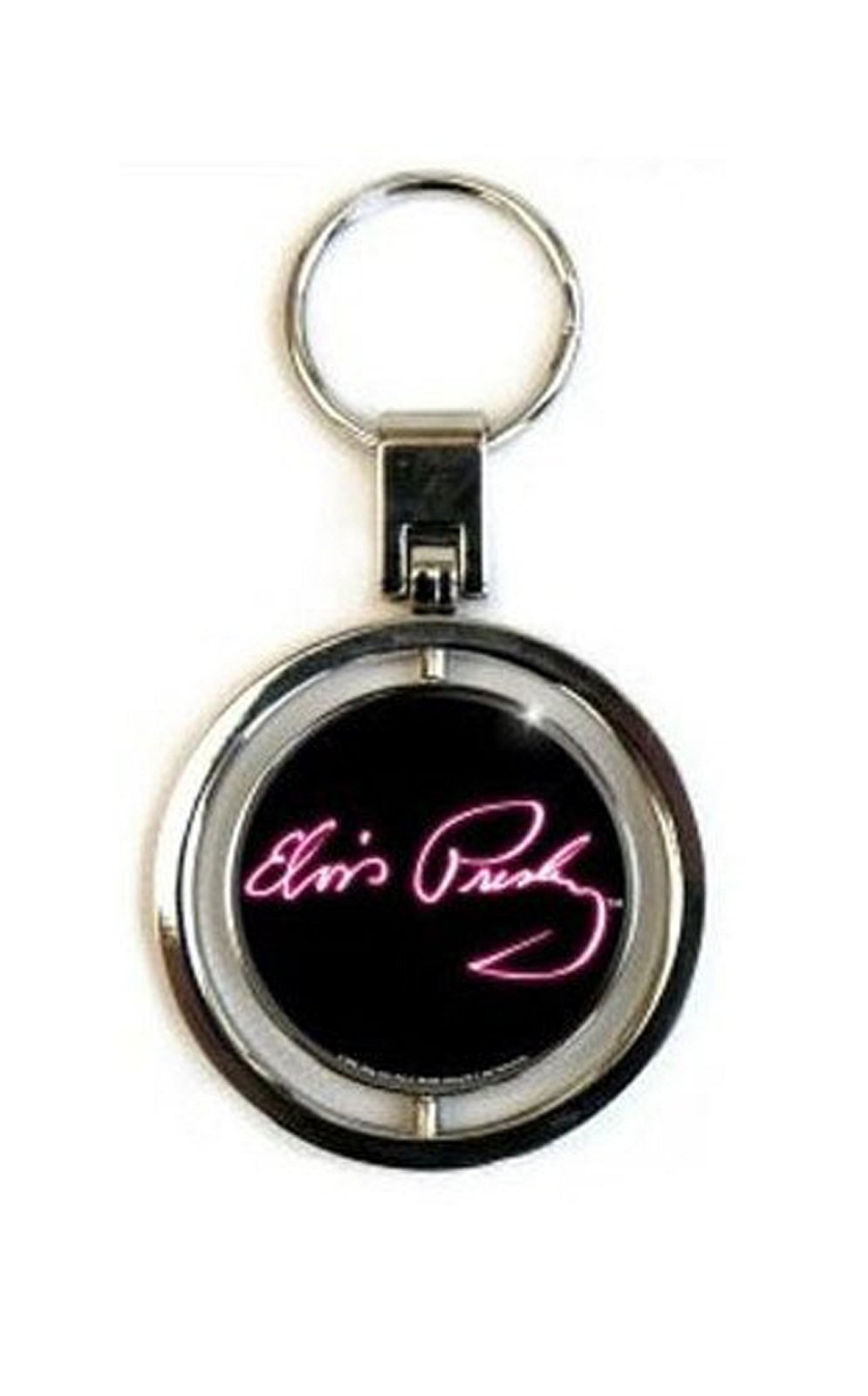 Elvis Presley Keyring Keychain Lets Face It Official Metal Spinner Size One Size