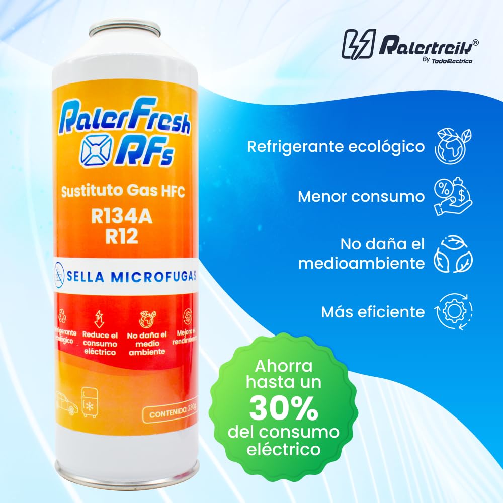 Gas Refrigerante Organico per Aria Condizionata Auto Ralerfresh RFs 230gr sostituto dei Gas R134a e R12 (2 Bottiglie RFs)