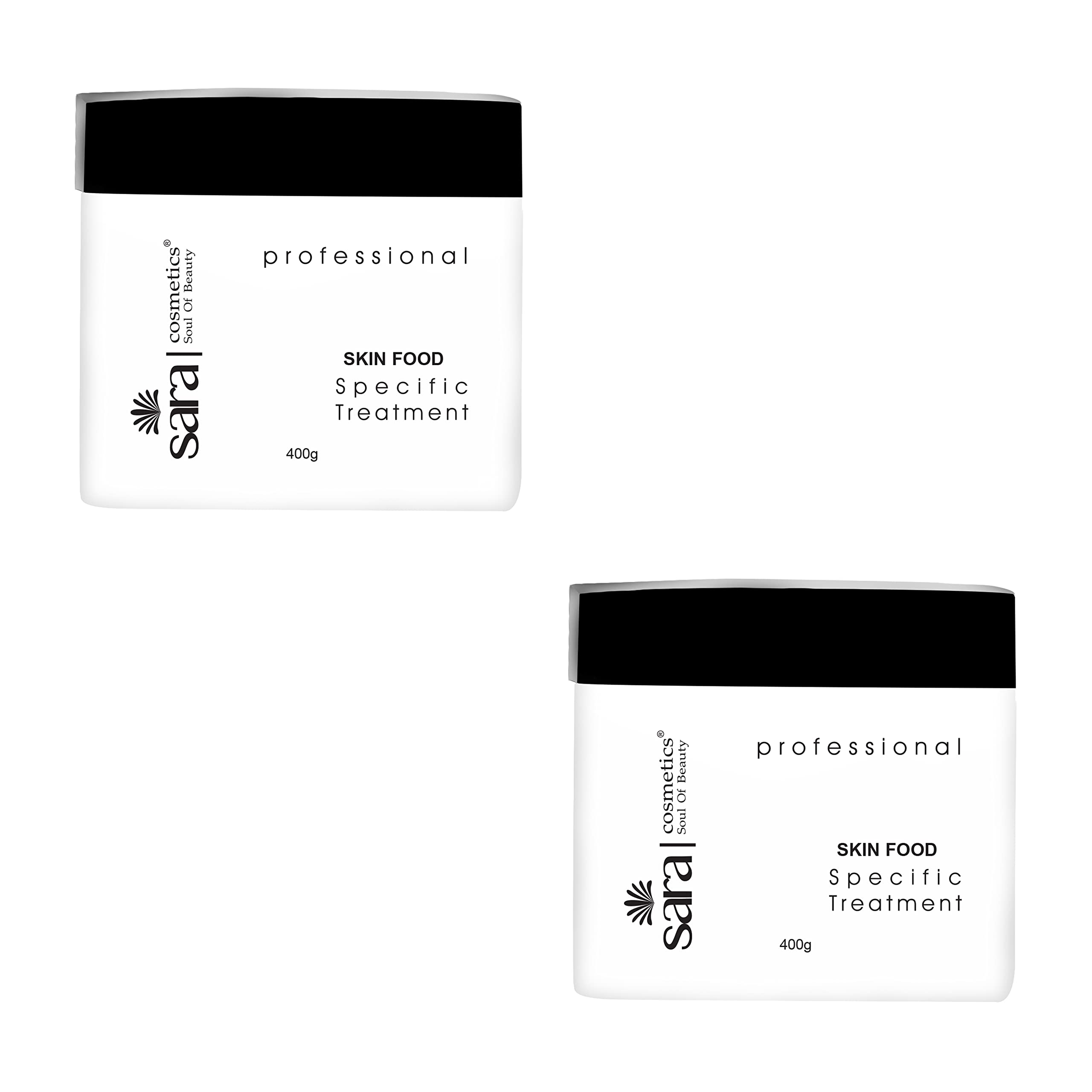 Sara Skin Food Massage Cream Infused with Sweet Almond Oil And Glycerine Extract | Perfect For skin Nourishing and Hydrating | Suitable For All Skin Type, 400gm (Pack of 2)