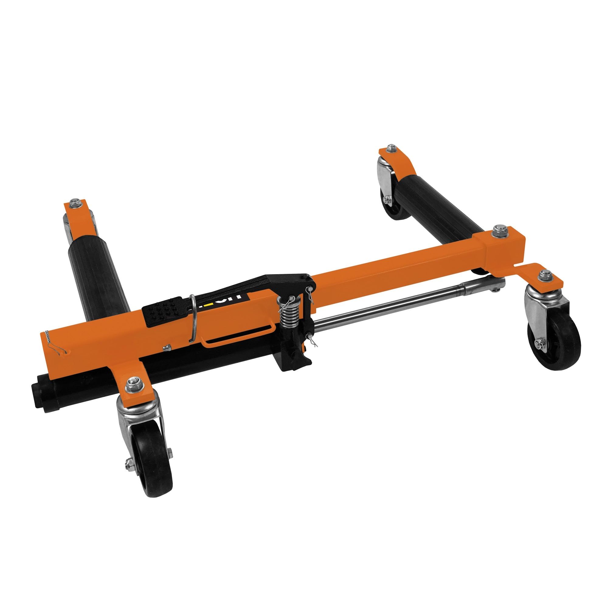 Set de 4 Patines de Posicionamiento Vehículos y Equipos | Elevación h/ 30.5cm | Soporta Neumáticos de h/ 10" | Capac. de 680 kg c/u | Permite giro 360° | Ideal Reparación de Autos Movimiento de Equipo