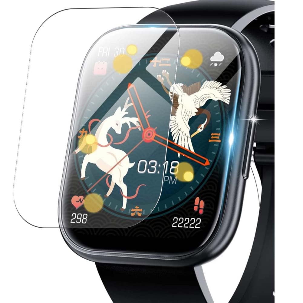 [3 Pack] Synvy Screen Protector Film, compatible with Acquasea ADOSSY X7 1.85" Smart Watch smartwatch Guard Skin [ Not Tempered Glass Protectors ]