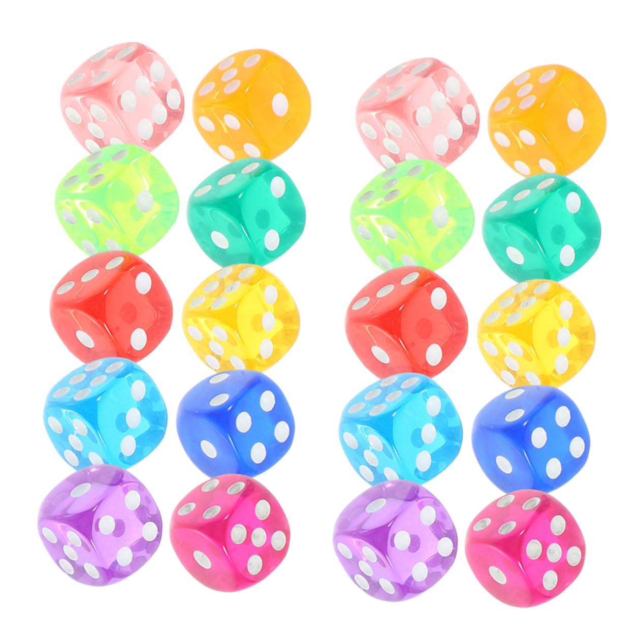 Abaodam 400 Pz Dadi trasparenti giochi di società dadi a più facce giochi da tavolo are a hi di oggetti di scena dei del o oggetto di o in acrilico