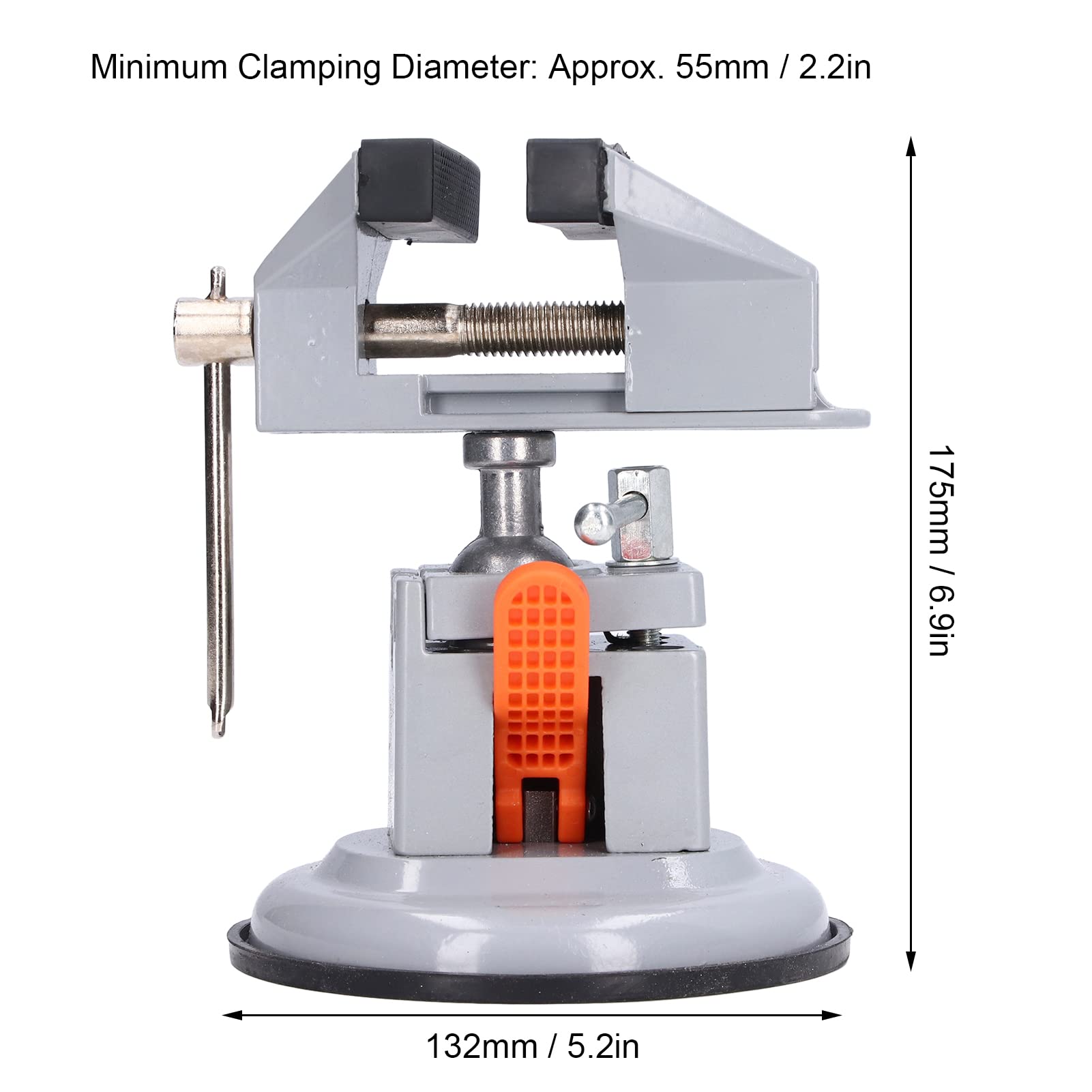 Étau de Serrage D'établi - Étau Rotatif à 360 Degrés Mini étau de Banc Table de Travail Pince Rotative Pivotante avec Base à Ventouse pour la Réparation de Montres Électronique