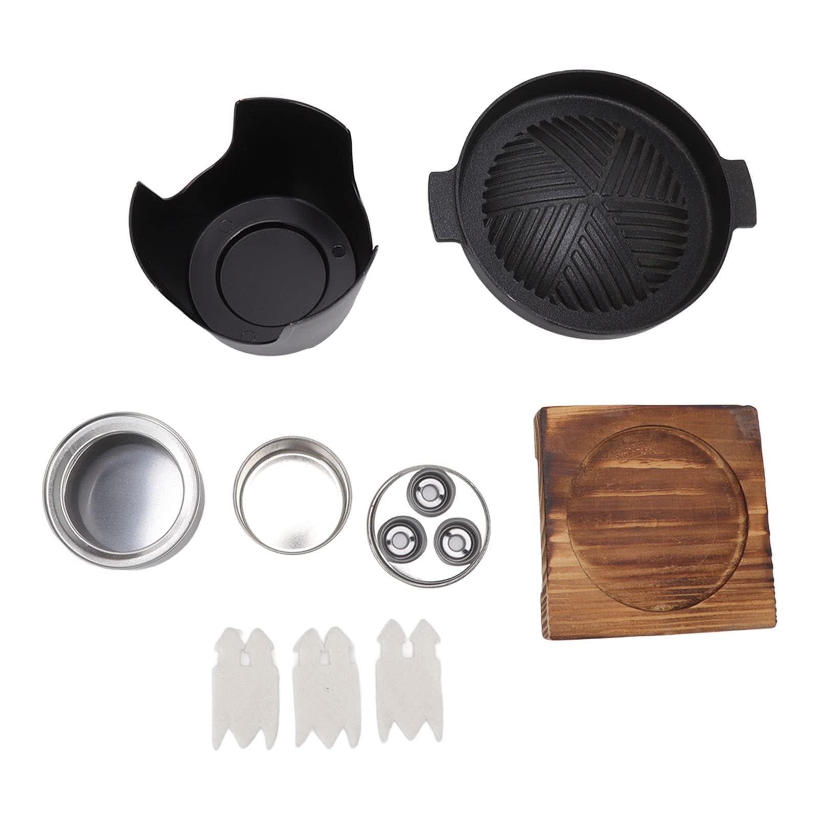 Mini Barbecue Portable, Grill de Table Japonais sans Fumée, Petit Grill Familial Coréen avec Surfaces de Cuisson Antiadhésives pour Barbecue de Camping en Plein Air (HN-BBQ18A)