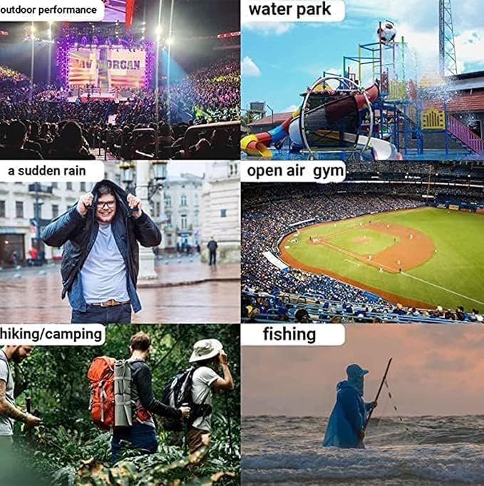 JITIFAZH Wasserdichter Regenponcho,2 Stück,leichter, wiederverwendbarer Regenmantel mit Kapuze, tragbarer Notfall-Poncho für Erwachsene, Familie, Wandern, Radfahren, Camping (Weiß+Rosa)