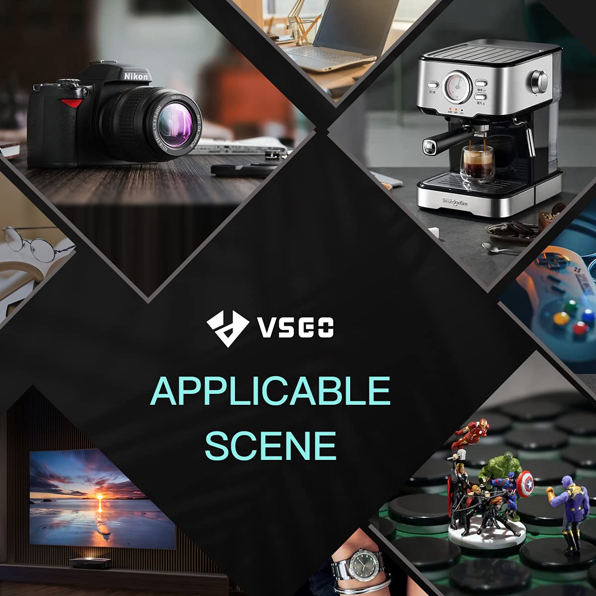 VSGO VS-A1E Kit di pulizia professionale per fotocamere DSLR - Canon, Nikon, Pentax, Sony - Strumenti di pulizia