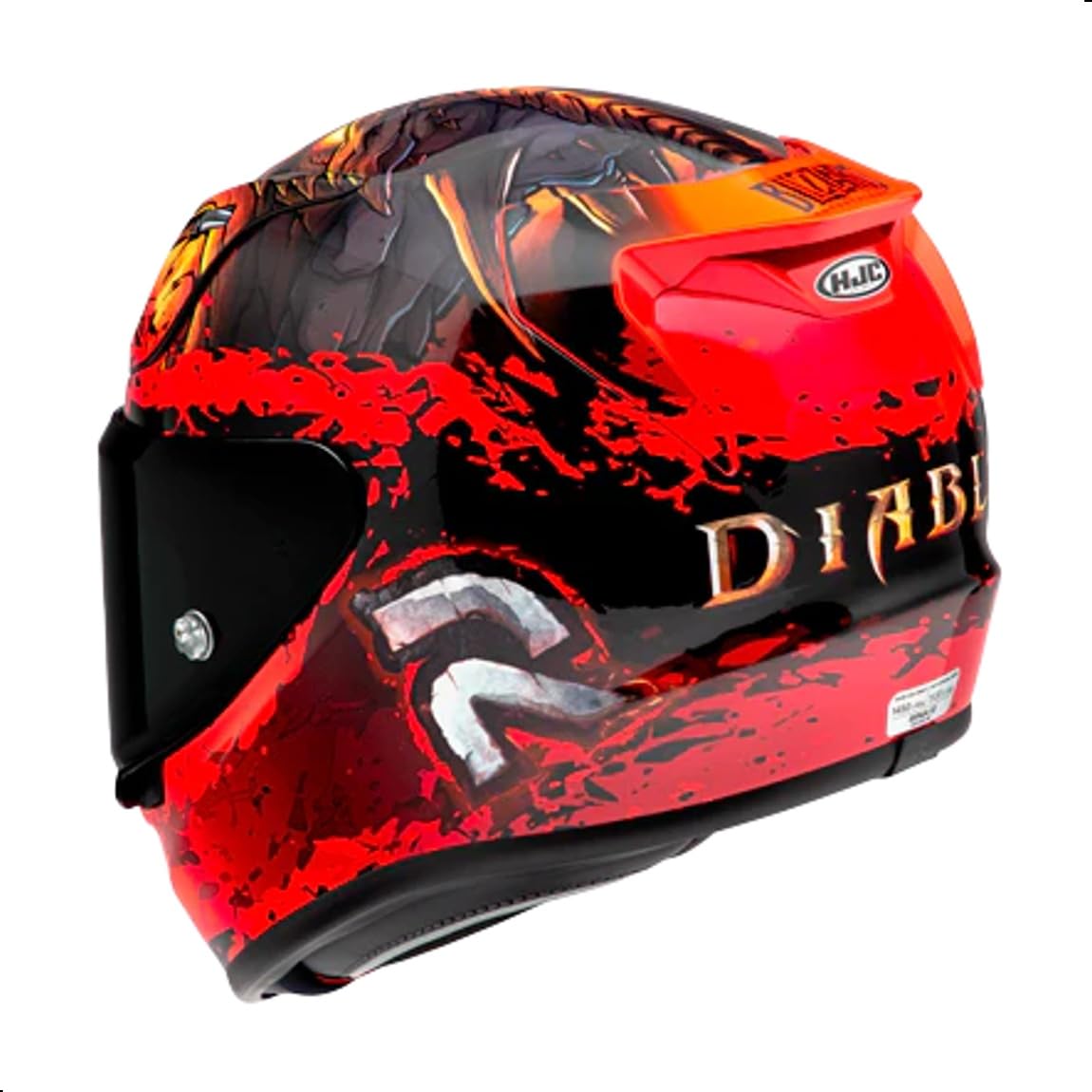 Amazon.com: HJC RPHA 12 Diablo Blizzard Motorcycle Helmet with HJ