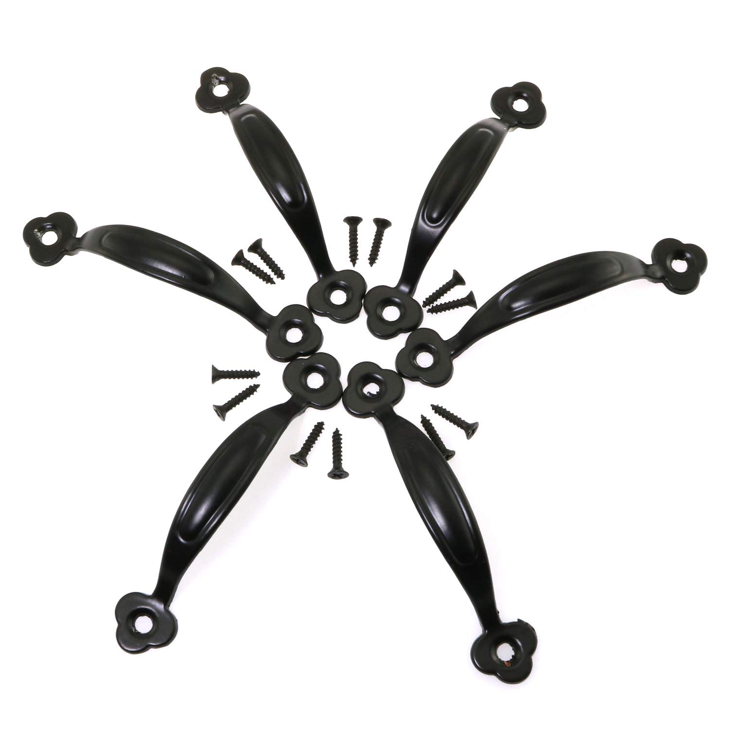 Door Handles 6PCS 3 Inch Hardware Pull Handle for Kitchen Cabinet Gates Drawer Door Zinc Alloy Black