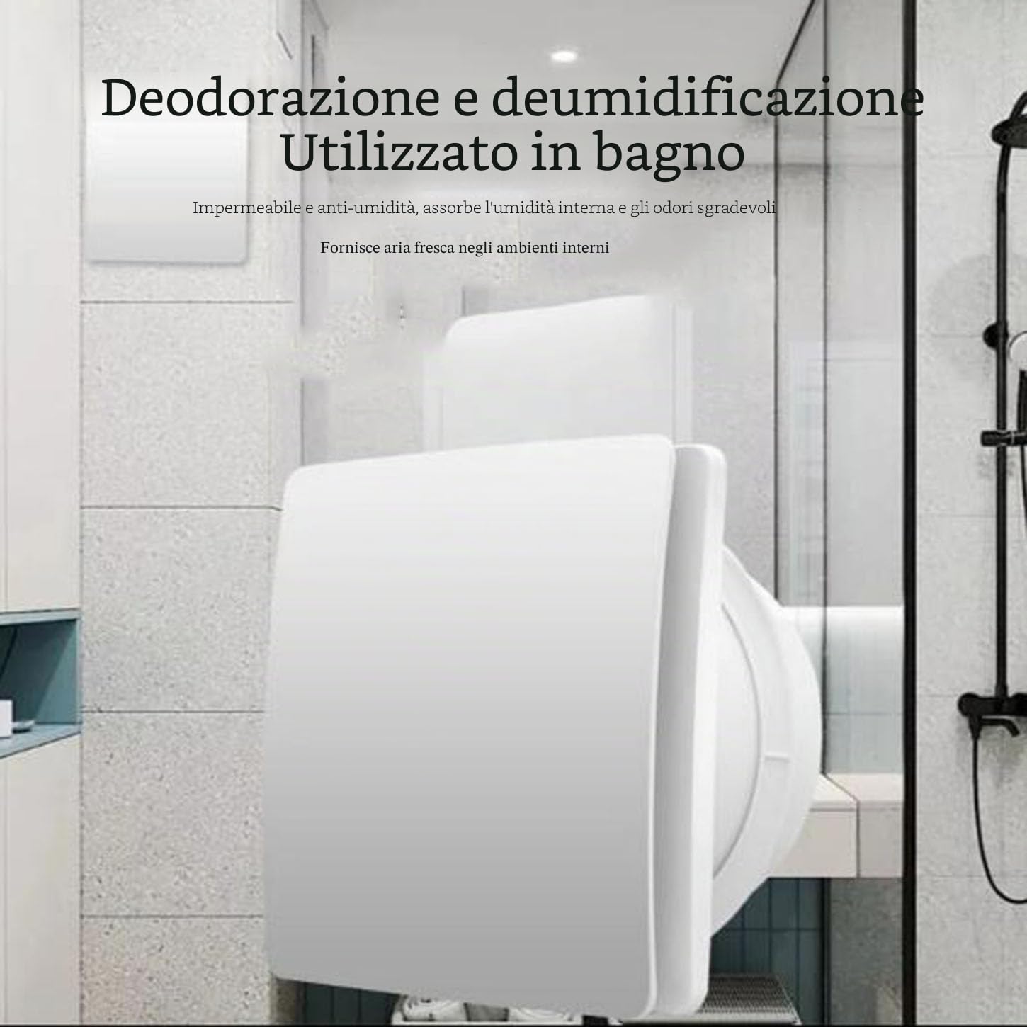 Aspiratore Bagno,Estrattore Aria con Valvola di Ritegno E Telecomando,190 M³/Ora Ventola Aspirazione,per Cucina,Toilette,Servizi Igienici, Garage,Calotta in ABS,B,4 Inches