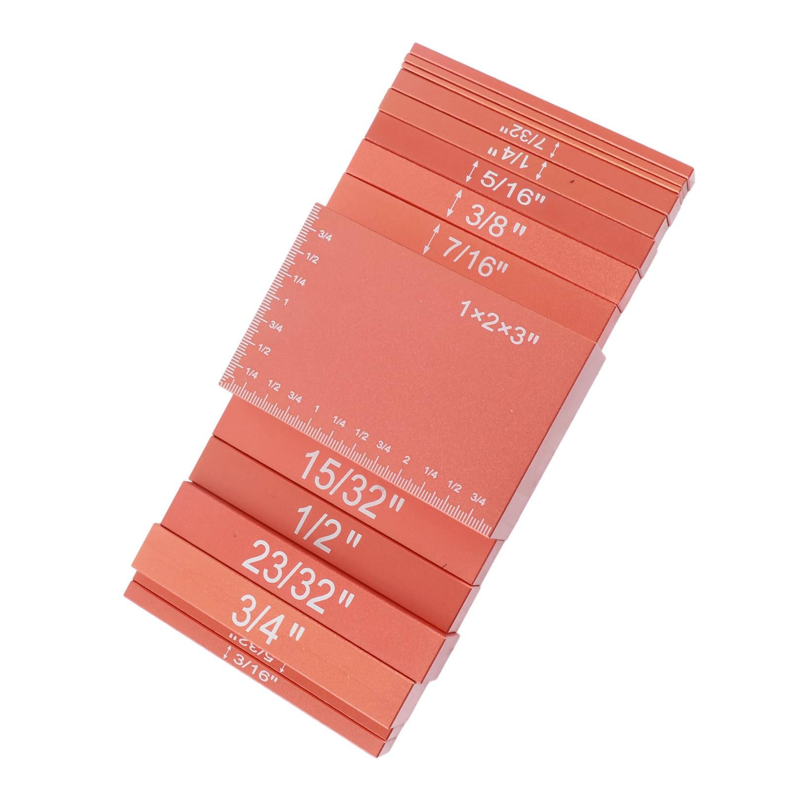 Wysokościomierz Zestaw Płytek 15 Szt. Stop Aluminium (ORANGE)