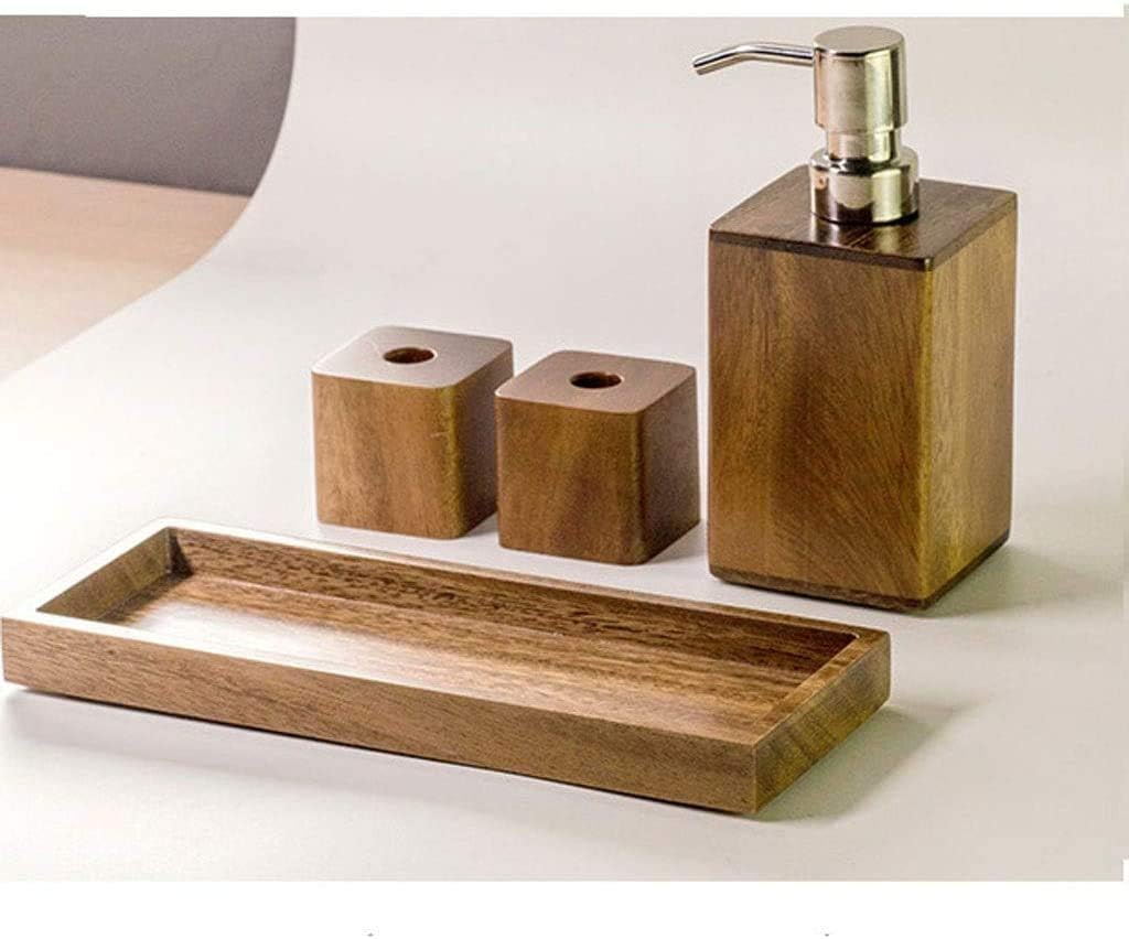 Soap Dispenser Soap Dispenser Bottles Wooden Bottled Bathroom Large-Capacity Press Soap Dispenser Household Hand Sanitizer Shower Gel Shampoo Box