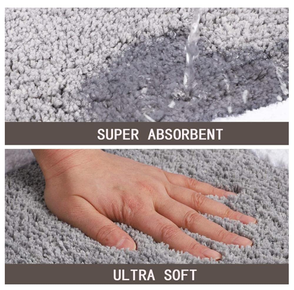 Alfombra de baño antideslizante Alfombra de baño azul crema amarilla, alfombrillas de baño de microfibra suave, alfombrillas de baño antideslizantes, alfombra de baño lavable a máquina Ultra absorbent